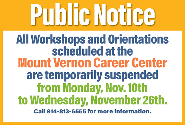 Mount Vernon Career Center Events Suspended this November